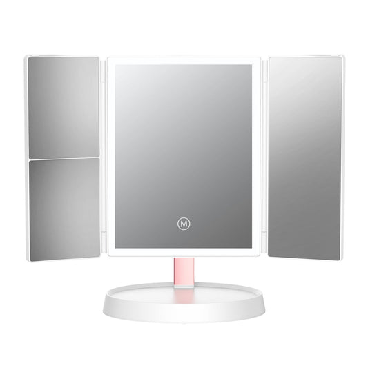 Trifold LED Light Makeup Mirror